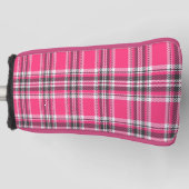 Scotland Pink und Black Tartan Kariert Golf Headcover (Vorderseite)