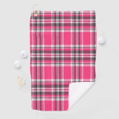Scotland Pink und Black Tartan Kariert Golfhandtuch (Insitu)