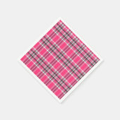Scotland Pink und Black Tartan Kariert Serviette (Ecke)