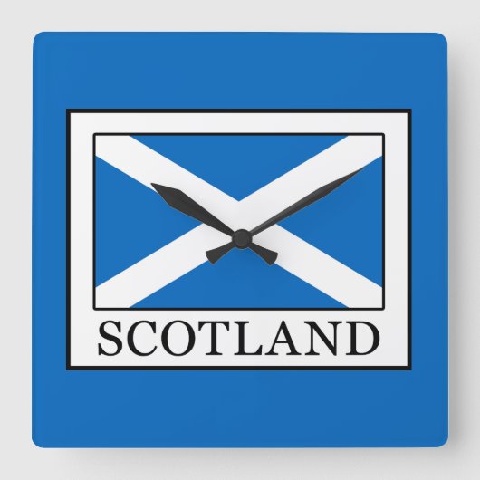 Scotland Quadratische Wanduhr (Vorderseite)
