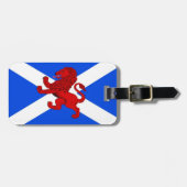 Scotland Rampant lion/Saint Andrew's Flaggenzeiche Gepäckanhänger (Vorderseite horizontal)