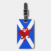 Scotland Rampant lion/Saint Andrew's Flaggenzeiche Gepäckanhänger (Vorderseite vertikal)