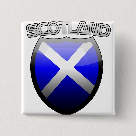 Scotland Retro Glass Button (Vorderseite)
