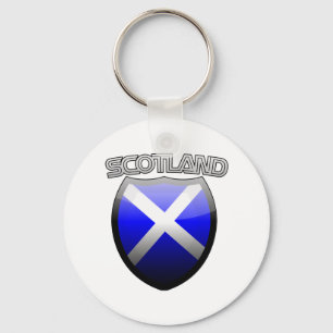 Scotland Retro Glass Schlüsselanhänger