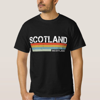 Scotland Retro Vintage Streifen T-Shirt