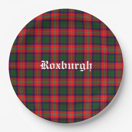 Scotland Roxburgh District Tartan Personalisiert Pappteller (Vorderseite)