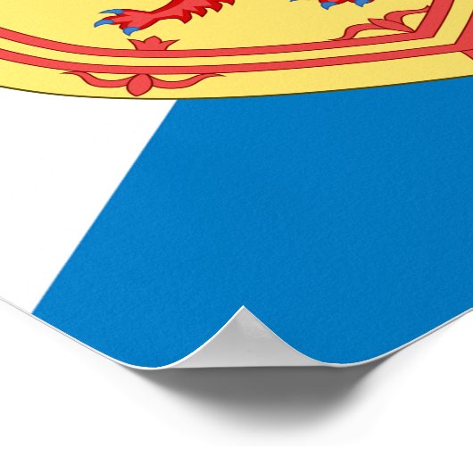 Scotland Royal Arms and Flag Poster (Ecke)