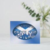 Scotland Rugby Ball Postkarte (Stehend Vorderseite)