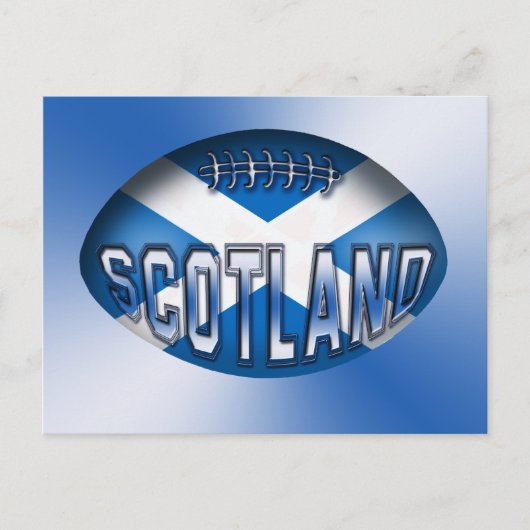 Scotland Rugby Ball Postkarte (Vorderseite)