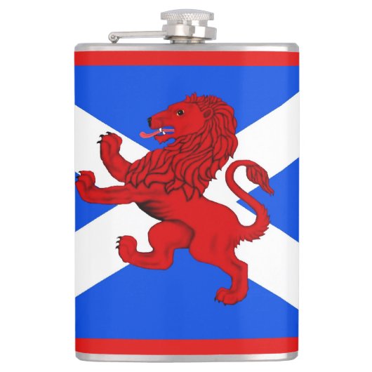Scotland Scottish Rampant lion, Saint Andrews Fahn Flachmann (Vorderseite)