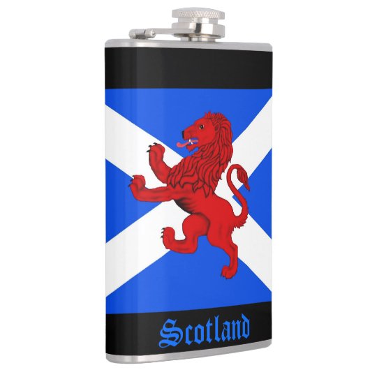 Scotland Scottish Rampant lion, Saint Andrews Fahn Flachmann (Rechts)