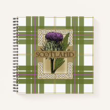 Scotland Scottish Thistle Gold Celtic Knots