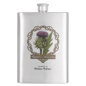 Scotland Scottish Thistle und Schotten Gaelic Toas Flachmann (Vorderseite)