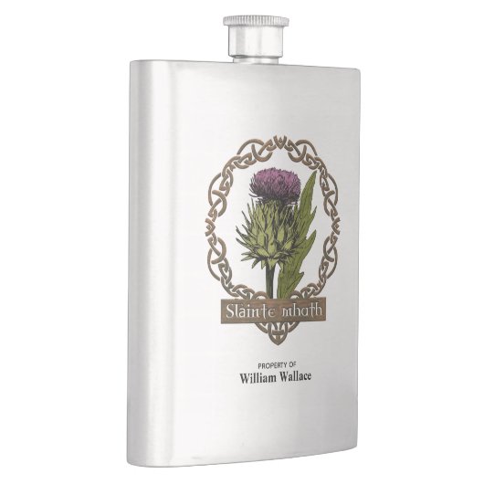 Scotland Scottish Thistle und Schotten Gaelic Toas Flachmann (Rechts)