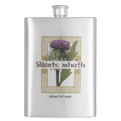 Scotland Scottish Thistle und Schotten Gaelic Toas Flachmann (Vorderseite)
