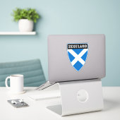 Scotland Shield Aufkleber (Laptop auf Schreibtisch)