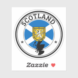 Scotland Siegel Sticker Round Flag für Laptop Book