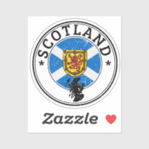 Scotland Siegel Sticker Round Flag für Laptop Book