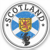 Scotland Siegel Sticker Round Flag für Laptop Book (Vorderseite)