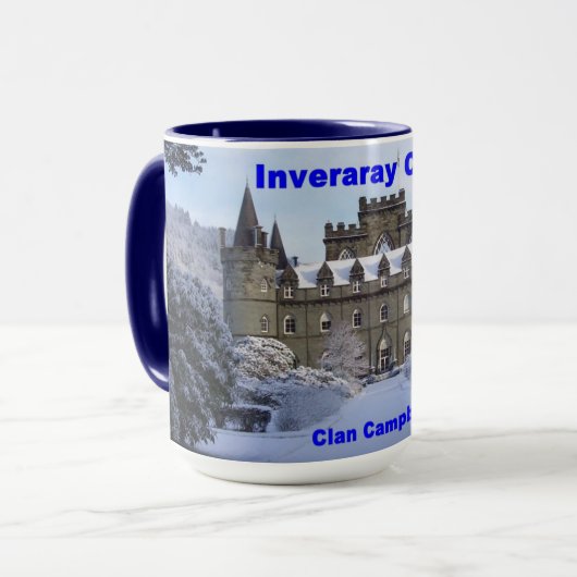Scotland Snow Inveraray Castle Campbell Clan Tasse (Vorderseite Links)