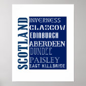 Scotland Subway Word Art Poster (Vorne)