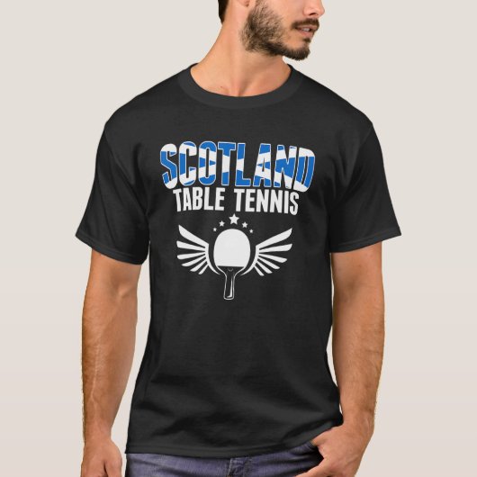 Scotland Table Tennis Scottish Ping Pong Suppo T-Shirt (Vorderseite)