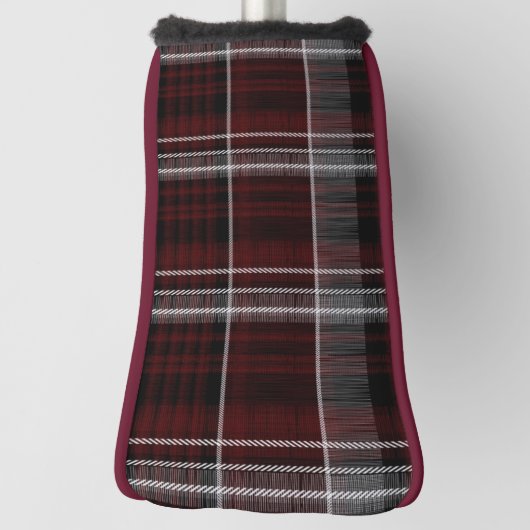 Scotland Tartan Burgundy Gray Celtic Kariert Golf Headcover (Rotieren 90)