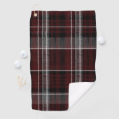 Scotland Tartan Burgundy Gray Celtic Kariert Golfhandtuch (Insitu)