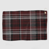 Scotland Tartan Burgundy Gray Celtic Kariert Golfhandtuch (Horizontal)