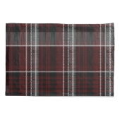 Scotland Tartan Burgundy Gray Celtic Kariert Kissenbezug (Rückseite-Links)