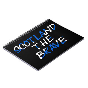 Scotland The Brave auf schottischer Flagge nbt Notizblock