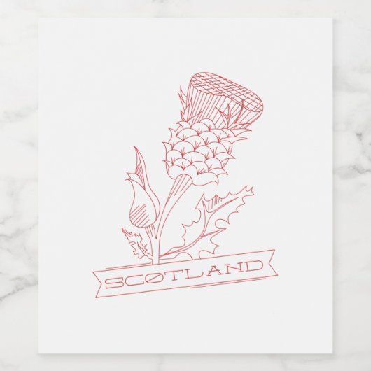 Scotland Thistle Weinetikett (Einzelnes Label)