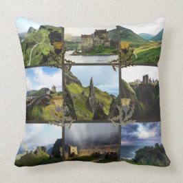 Scotland Thistles auf Fraser Tartan Pillow Kissen