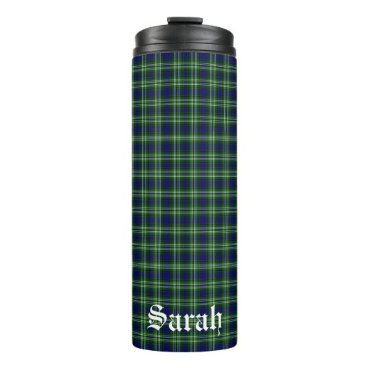 Scotland Tweedside District Tartan Personalisiert Thermosbecher (Vorderseite)