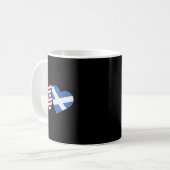 Scotland Usa Flag T Shirt Heart Scottish American  Kaffeetasse (Vorderseite Links)