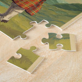 Scotland Vintage Travel - Highland Bagpiper Puzzle (Seite)