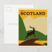 Scotland Vintage Travel Poster Postkarte (Vorne/Hinten)