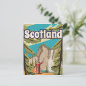 Scotland Vintage Travel Poster Postkarte (Stehend Vorderseite)