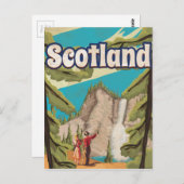 Scotland Vintage Travel Poster Postkarte (Vorne/Hinten)
