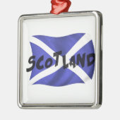 Scotland Wavy Flag Ornament Aus Metall (Links)