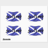 Scotland Wavy Flag Ovaler Aufkleber (Blatt)