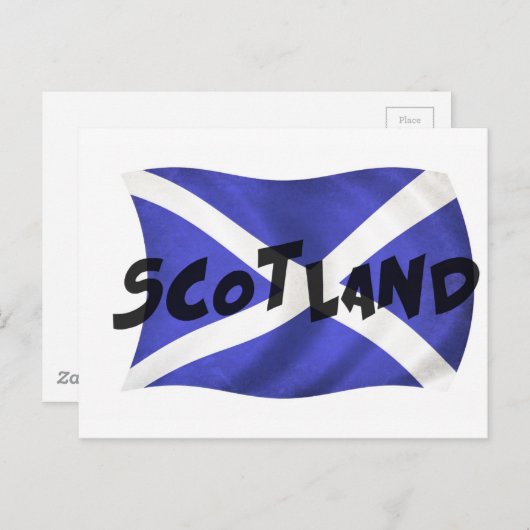 Scotland Wavy Flag Postkarte (Vorne/Hinten)