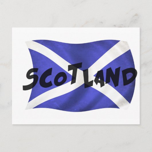 Scotland Wavy Flag Postkarte (Vorderseite)