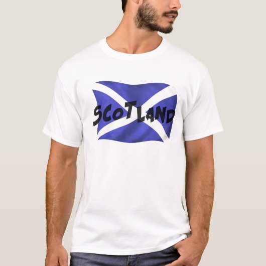 Scotland Wavy Flag T-Shirt (Vorderseite)