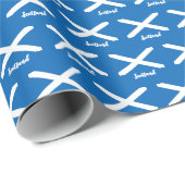 Scotland Wrapping Paper, Scottish Flag patriotic Geschenkpapier (Rolleneckpunkt)