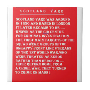 Scotland Yard die Geschichte von London England Fliese