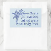 Scotland Zitat, Sir William Wallace, Thistle Rechteckiger Aufkleber (Tasche)