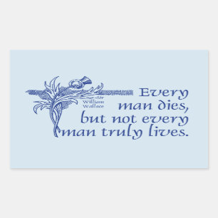 Scotland Zitat, Sir William Wallace, Thistle Rechteckiger Aufkleber