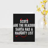 Scots Are The Reason Santa Has A Naughty List Karte (Gelbe Blume)