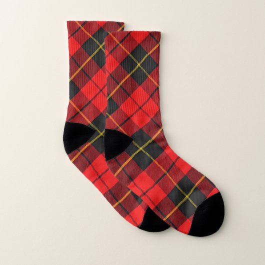 Scots Style Clan Wallace Tartan Plaid Socken (Paar)